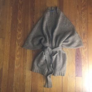Vince rust dolman sleeve belted cardigan